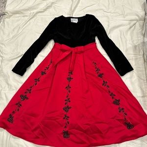 Girl Red and black formal dress